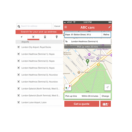 Driver Tracking Example from ubiCabs